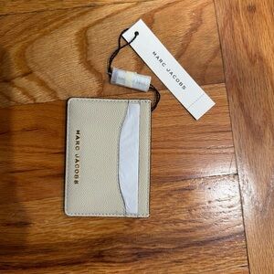 Marc Jacobs Ivory Card Holder with White Trim